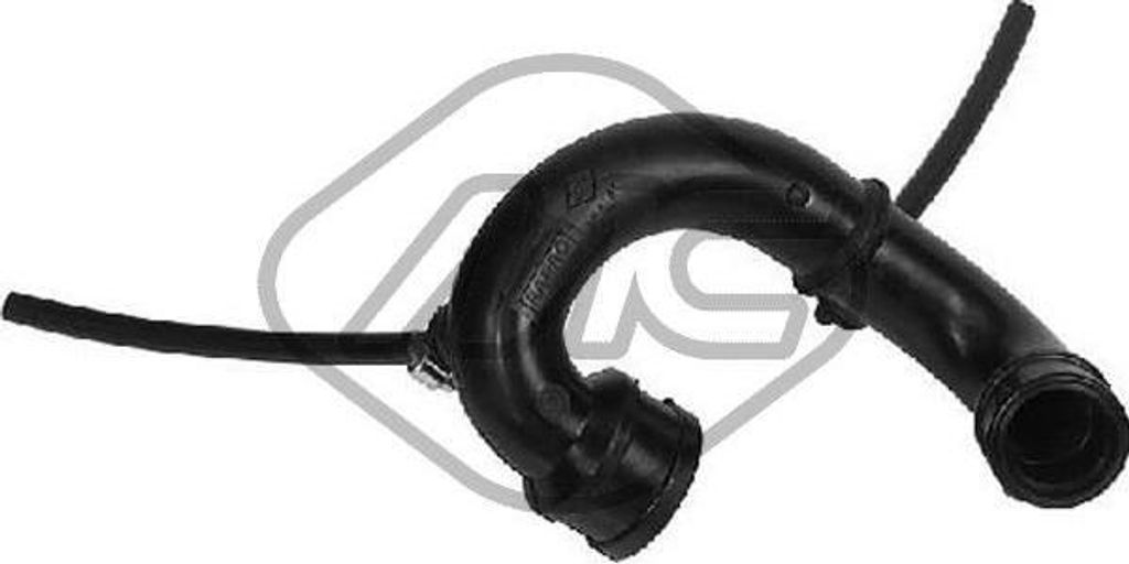 Metalcaucho 3826 Ladeluftschlauch OE 8200770844 kompatibel mit Logan, Clio, Kangoo, Modus