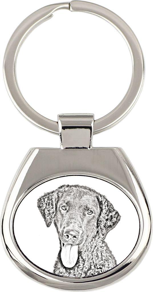 Curly Coated Retriever - Schlüsselanhänger mit Hund, Anhänger mit Aufdruck, personalisierter Anhänger der Marke Art-Dog