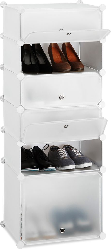 relaxdays Schuhregal Kunststoff 6 Fächer