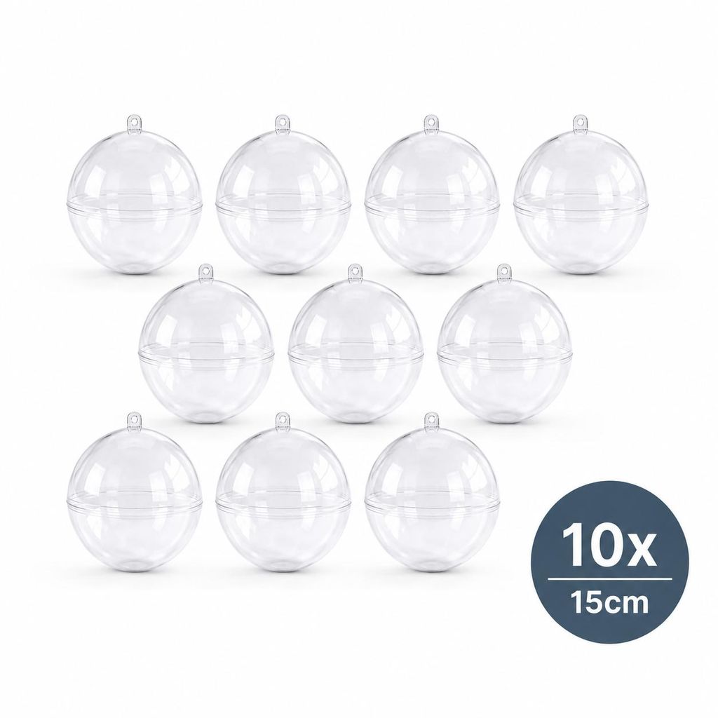 10 Acrylkugeln Ø 15 cm Transparent Bastelkugeln Füllbare Produktbild  KI-generiertes Bild
