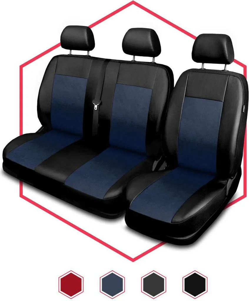 Coprisedili auto Coprisedili universali Blu per Fiat Scudo BUS 1+2 Anteriore Camper