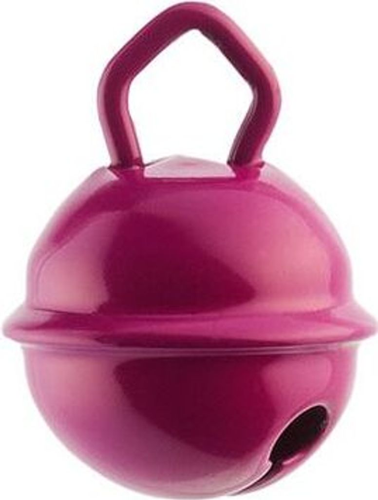 Rollen Glocken (Kugelform) 5 Stück, Ø 15mm, 30 Farben zur Auswahl, EN71, Farbe:Dunkelpink