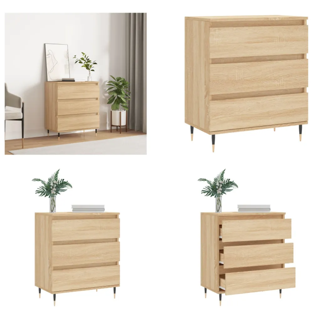 Credenza vidaXL Sonoma Rovere 60x35x70 cm - Mobile Multiuso per Soggiorno