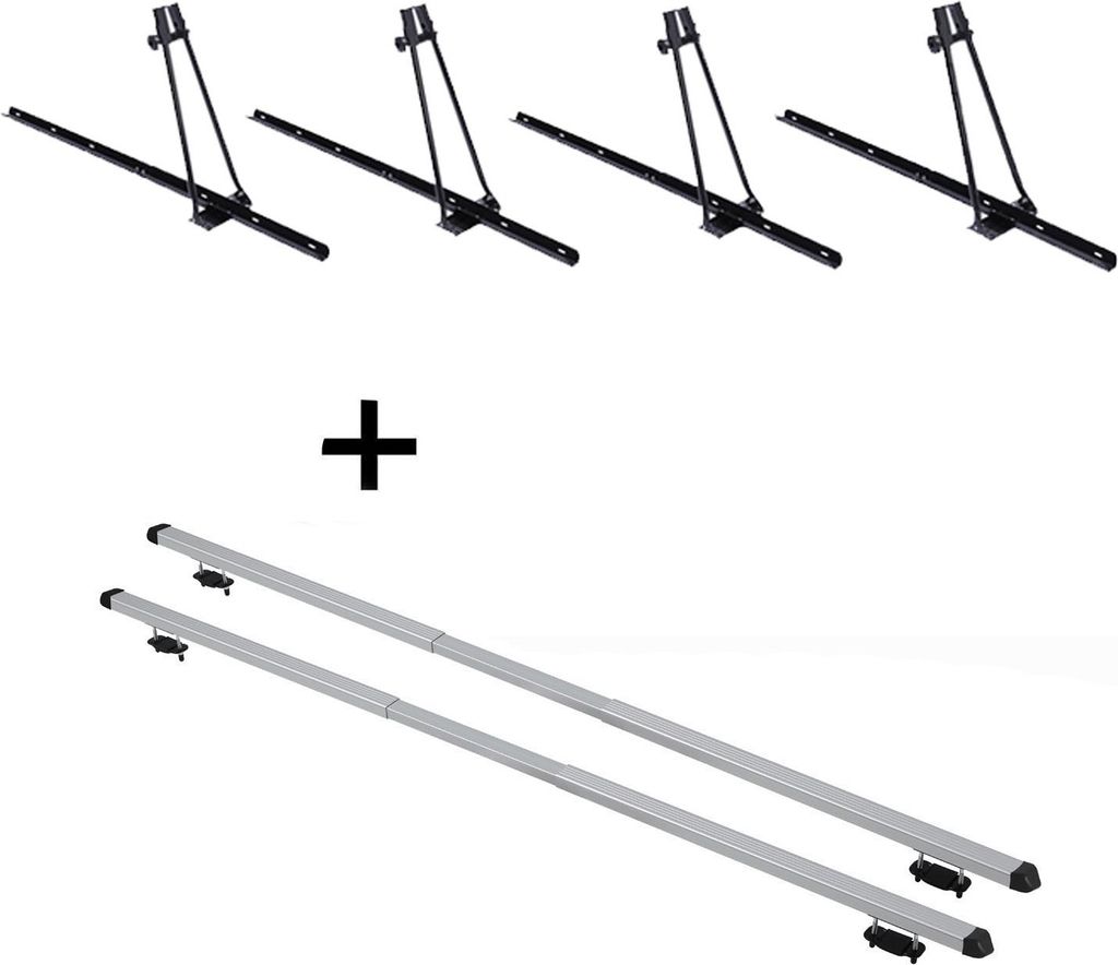 4x Fahrradträger ORION + Dachträger RAPID kompatibel mit Chevrolet Matiz (5Türer) 05-09