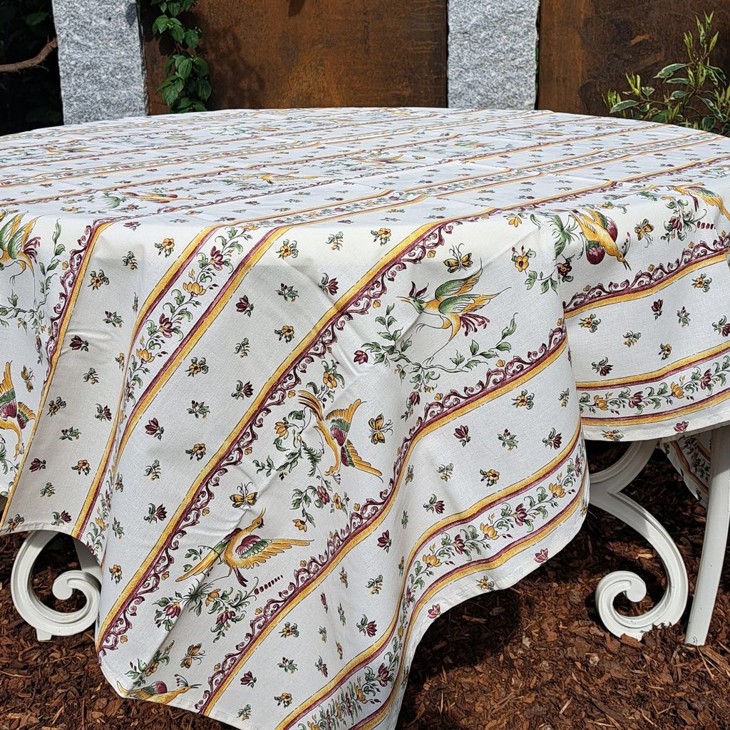 Abakuhaus Outdoor-Tischdecke – Greek Key Design, Waschbar, 145 X 210 Cm, Blau-weiß