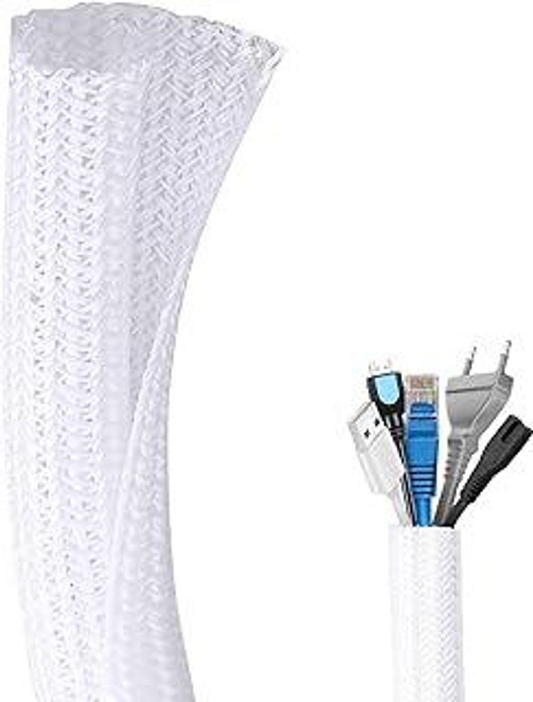 Flintronic Kabelschlauch, 3M Selbstschließend Kabelschlauch, Flexibel gewebter Kabelmantel, Kabelmanagement, Durchmesser 13-25mm Kabelkanal, Kabel...