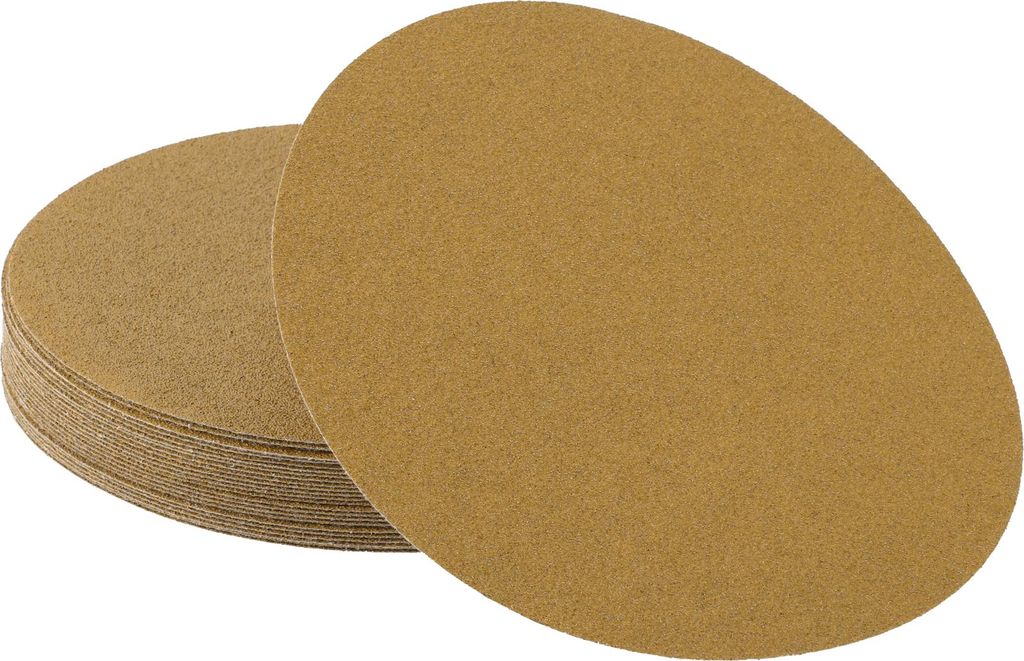 Schleifscheiben 9 Zoll 60 Körnung Rund Klett-Schleifpapier Kraftpapier Gelb 25 Stück