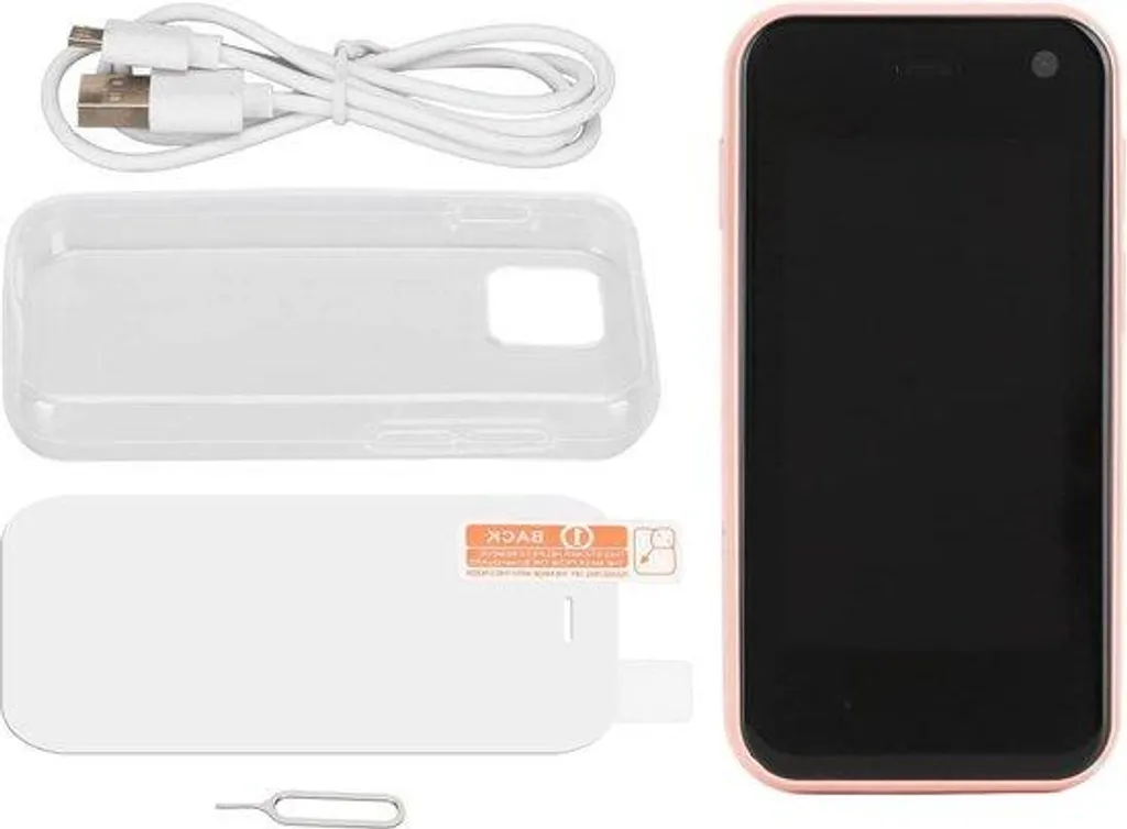 Petit Téléphone Discret Rose Sakura - Mini Smartphone 3G Anti-Encombrement