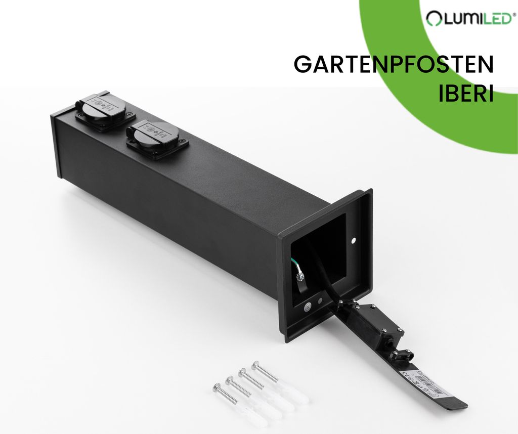 LUMILED Steckdosensäule außen, 4 Fach 230V Doppelsteckdose Produktbild 8