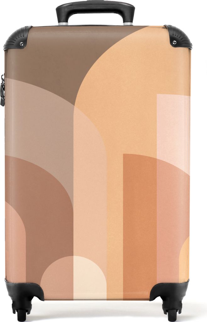 NoBoringSuitcases.com - Orangefarbener Koffer für Damen - Originelles Geschenk für Frauen - Passt in 55x40x20 cm / 55x35x25 cm - Trolley-Handgep...
