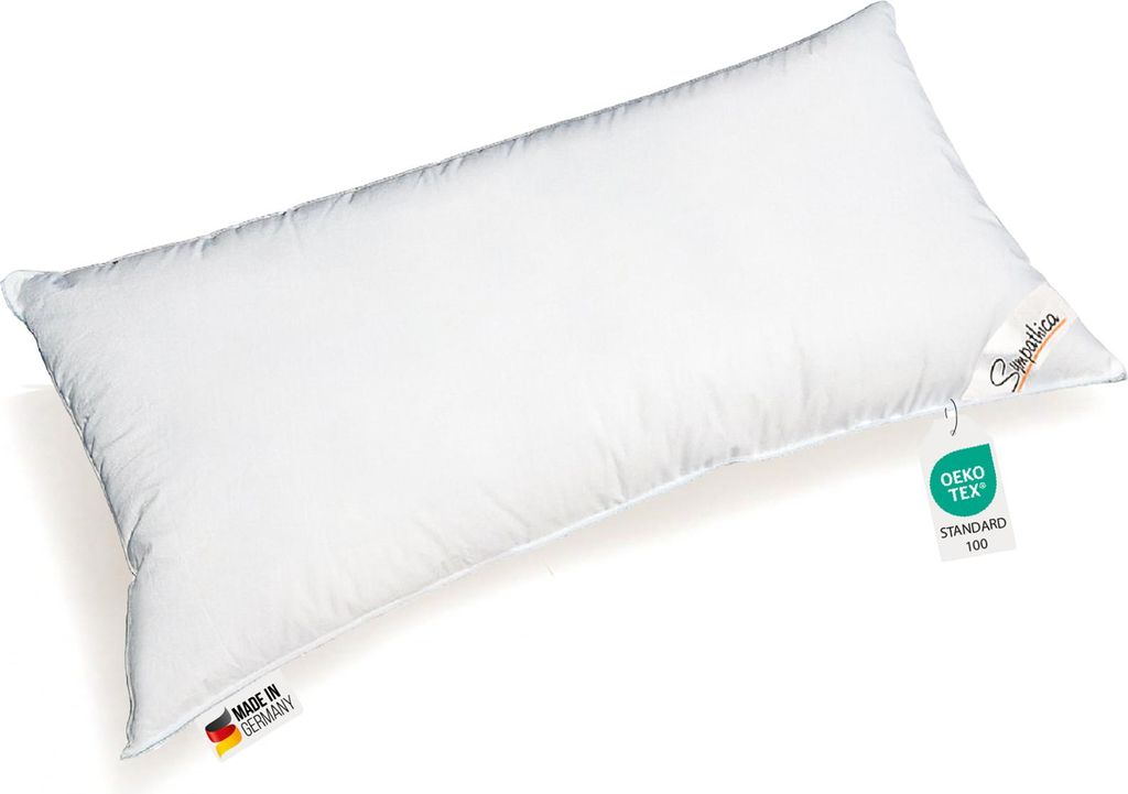 Kopfkissen Kissen 60° Wäsche Baumwollbezug Klimafaser 40x80 Allergiker