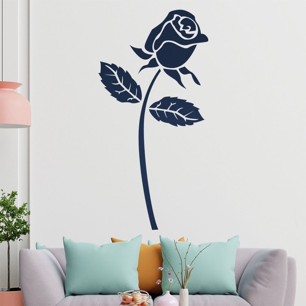 KIWISTAR Rose Flower Liebe Rosaceae Zierpflanzen Wandtattoo in 6 Größen - Wandaufkleber Wall Sticker - Dekoration, Küche, Wohnzimmer, Schlafzimm...