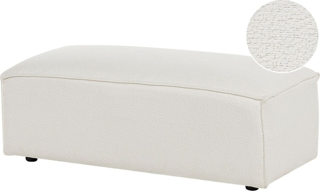 BELIANI Otomana biała boucle nowoczesna podnóżek puf do Zdjęcie produktu 