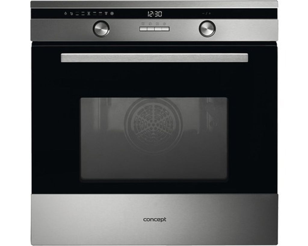 Concept etv7460ss, Medium, Elektrischer Ofen, 70 l, Integriert, Schwarz, Edelstahl, Tasten, Drehregler