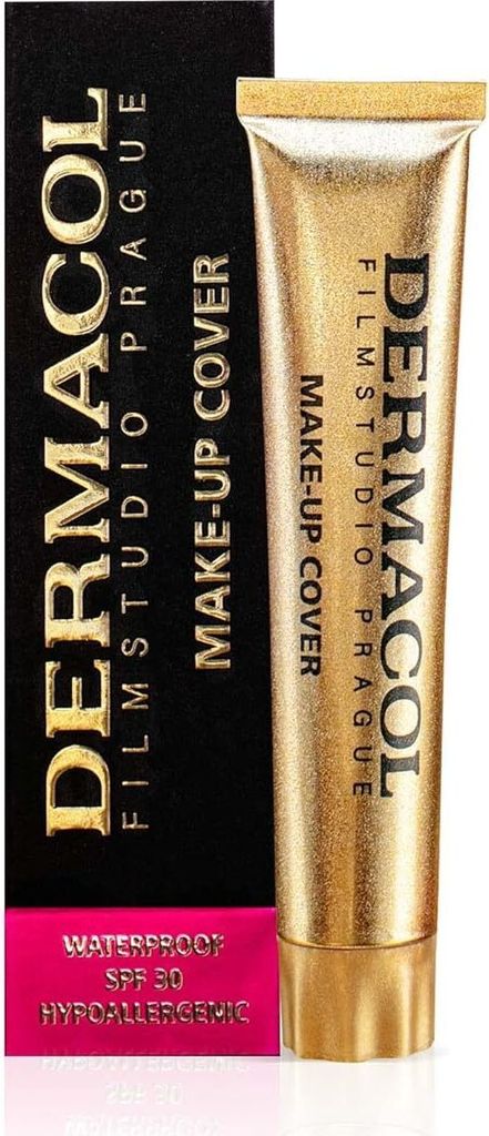 Dermacol - Full Coverage Foundation, Flüssige Makeup Matte Foundation mit SPF 30, Wasserfeste Foundation für fettige Haut, Akne, & Augenringe, La...