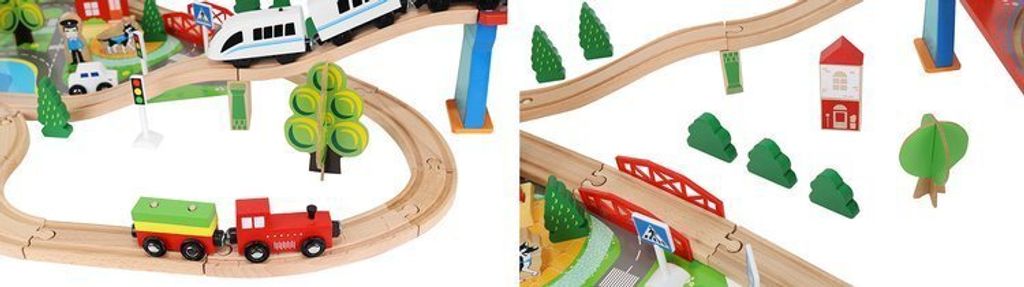 Kruzzel Wooden Railway - batteriebetriebener Zug Produktbild 37