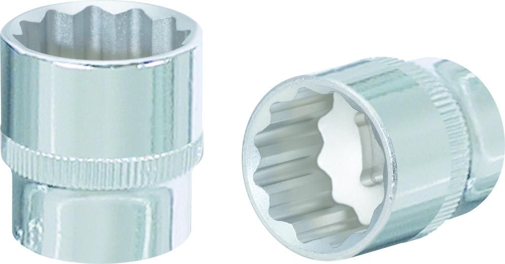KS TOOLS 918.1331-E 1/2" CHROMEplus 12kant-Stecknuss, 12mm, auf Hänger