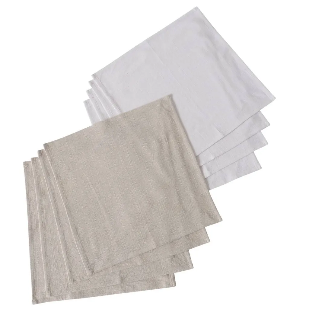 Lot de 4 serviettes de table en coton Lenea format carré 40x40 cm