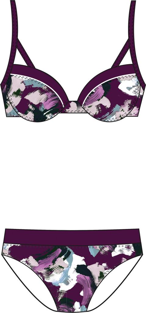 FASHY Damen Bikini violett 40C