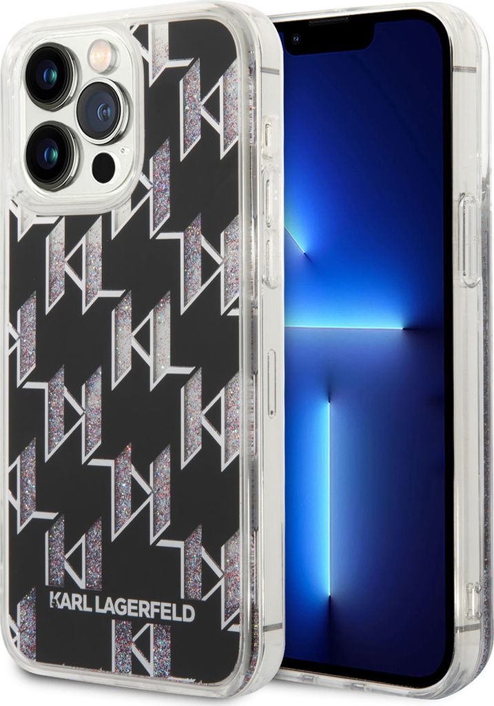 Fall Karl Lagerfeld Flüssigkeit Glitter Monogramm Na Iphone Produktbild 