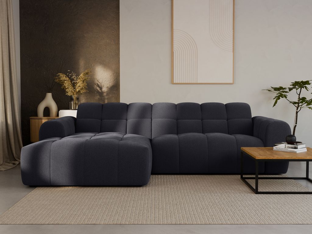 LetSit Ecksofa Andrea L Curio Linke Freistehendes Loungesofa Bequemes Ecksofa zum Entspannen Schmutzabweisend Für Wohnzimmer Schlafzimmer Schwarz