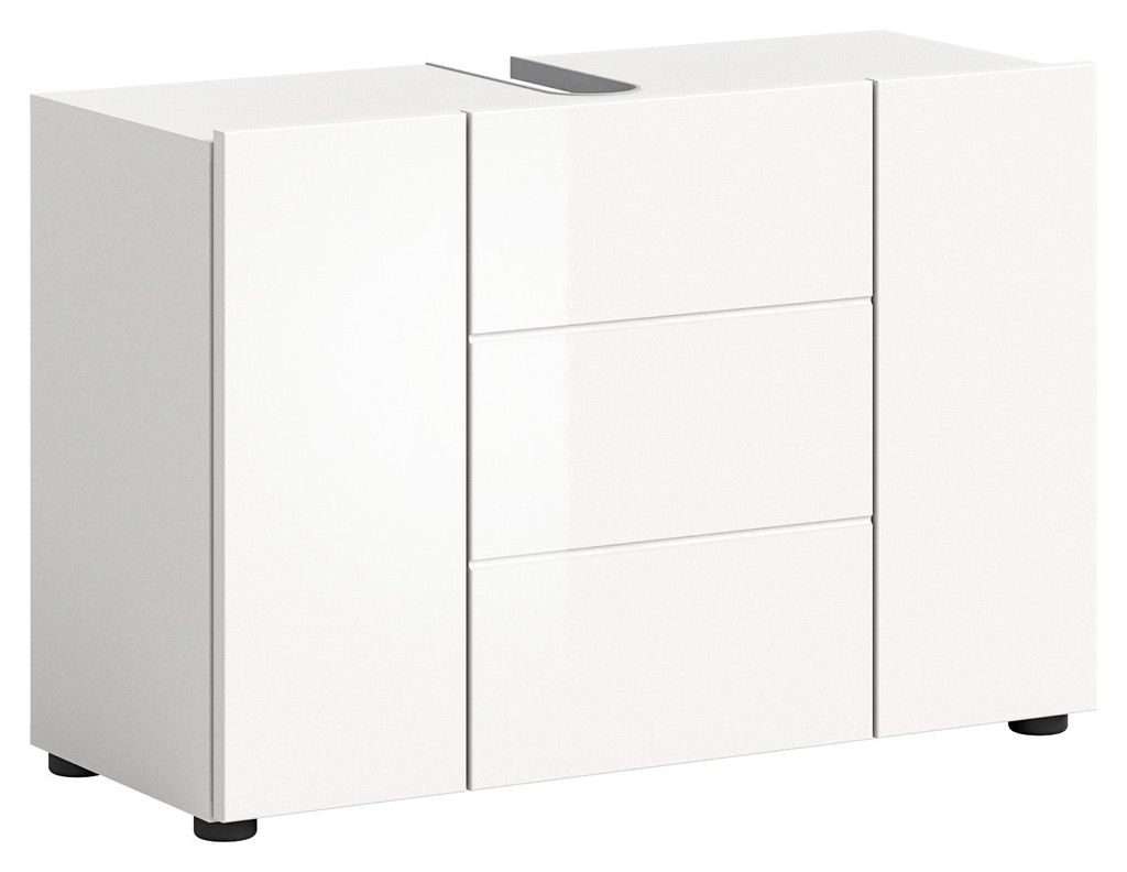 Waschbeckenunterschrank mit pflegeleichter MDF Front & Produktbild 