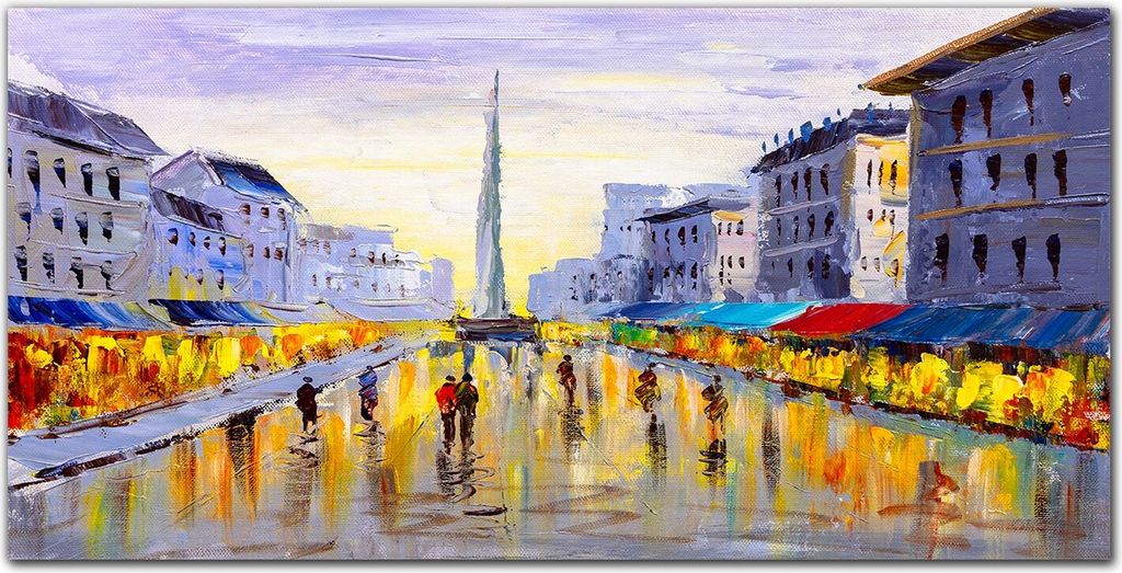 Coloray Bild aus Acryl 100 cm x 50 cm - Wanddekoration Küche Acrylblock mit Bild Dekoration Wohnzimmer Gehärtetes Acryl - Stadtmarkt