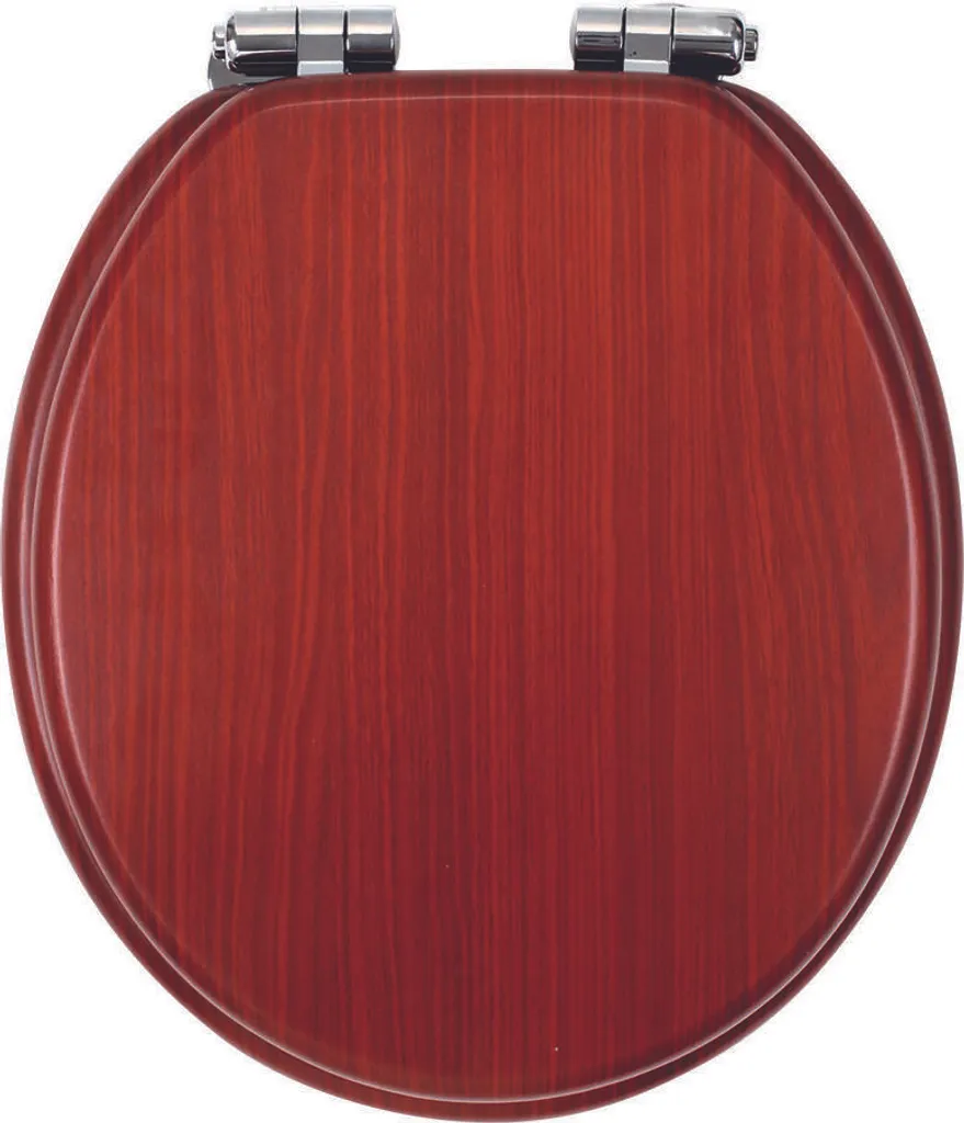 Siège de toilette bois LYRA Walnut avec abattant WC à fermeture douce