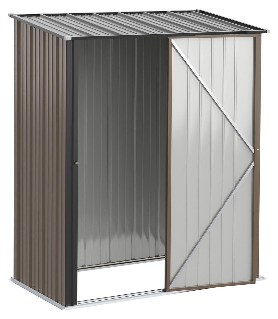 Outsunny Gerätehaus mit Pultdach 1,34 m² Metall Gartenhaus Produktbild 