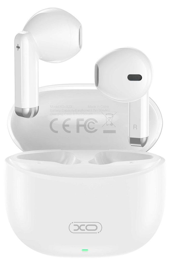 XO Bezprzewodowe słuchawki Bluetooth X33 TWS białe douszne Zdjęcie produktu 