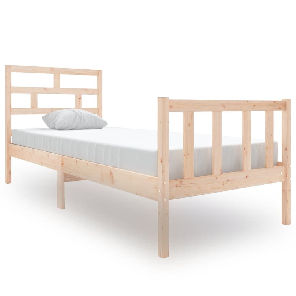 vidaXL Massivholzbett Kiefer 75x190 cm