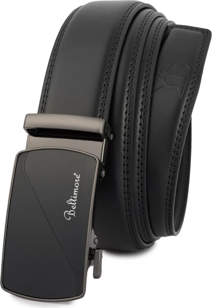 Ceinture Beltimore A47 Black 135 cm en Cuir Noir de Haute Qualité