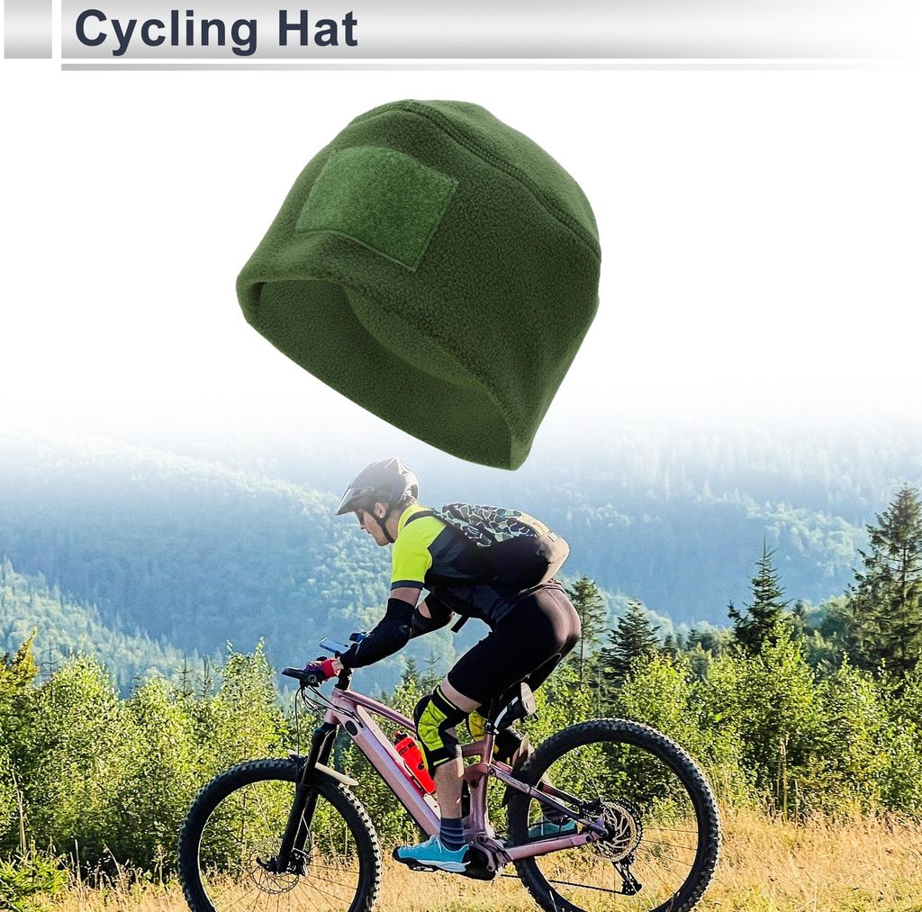 Fahrradmütze Warm Atmungsaktiv Helm Innenfutter Polar Fleece Waffelstoff Schwarz 21x27cm 1 Stück