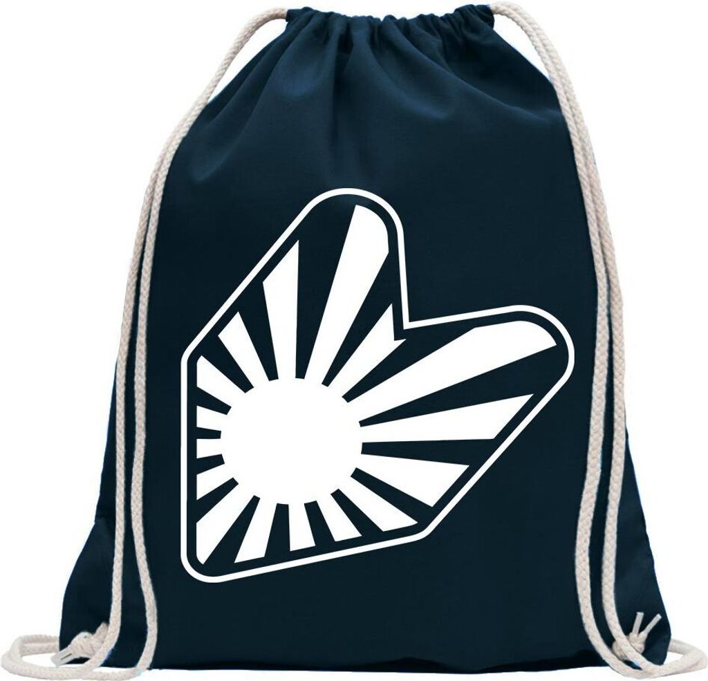 Kiwistar - Turnbeutel - dunkelblau - JDM Japan Fahrer - Fun Rucksack Sport Beutel Gymsack Baumwolle mit Ziehgurt