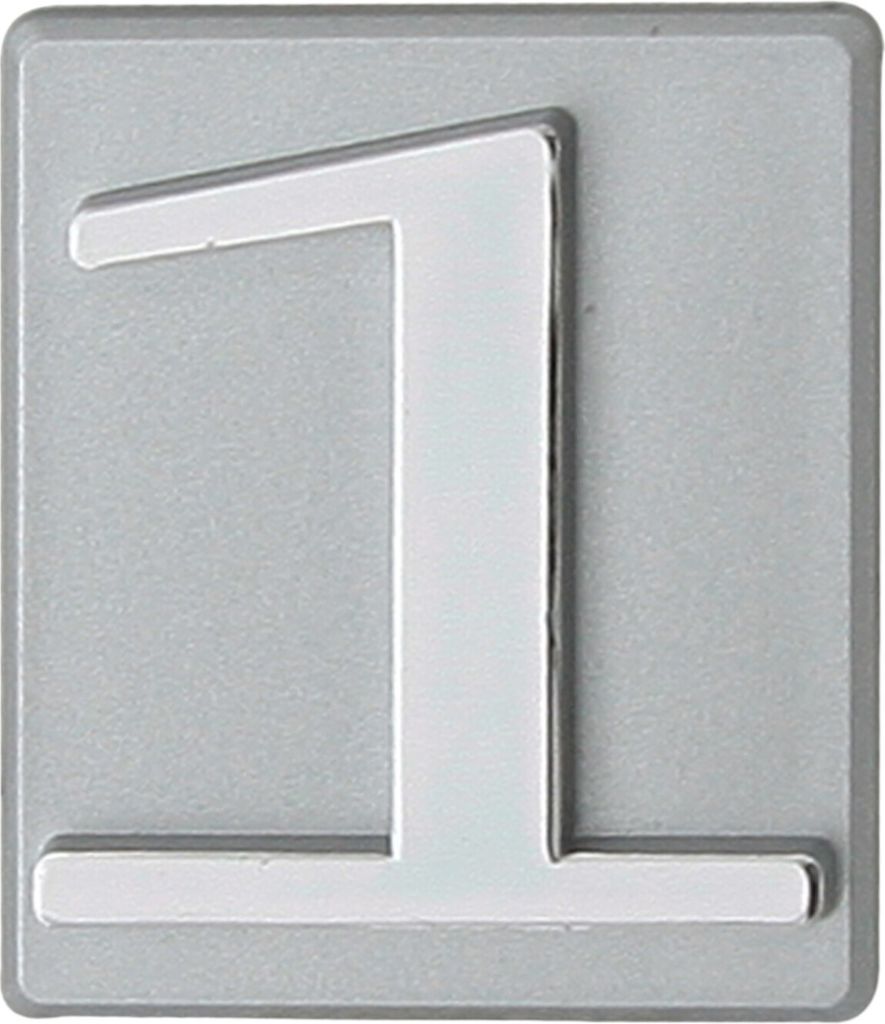 DOMINO Hausnummer Briefkasten Selbstklebend – 1 | 3D Türnummer Adressnummern Aufkleber | Hausnummern Klebend | Klebezahlen Wetterfest | Zahlen z...