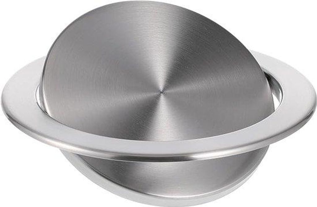 Rundes Einbaudeckel für Müllschlussel, runder Ersatz für Müllschlussel in Küche und Bad, Ø 26,8 cm, Edelstahl
