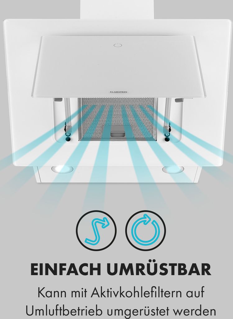 Klarstein Eleonora - Kopffreie Dunstabzugshaube, EEK A++, Produktbild 4