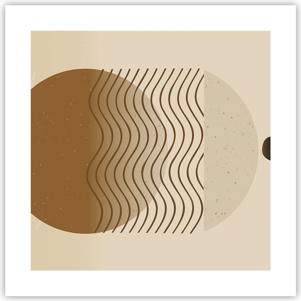 Poster - Poster ohne Rahmen - Abstraktion Geometrie Minimalismus - 40x40 cm - Wand Bild - Wanddeko - Wandbilder - Kunstposter - Wandposter - Bilder...
