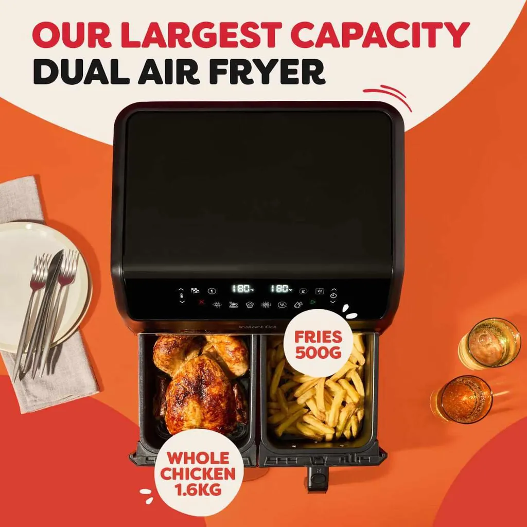 Vortex Dual Airfryer 8L Instant Pot : Double Panier et 8 Modes Cuisson - 7