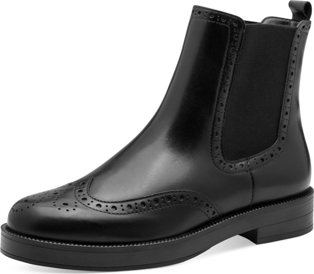 Tamaris Damen Elegante Stiefelette Chelsea 1-25338-45 Schwarz