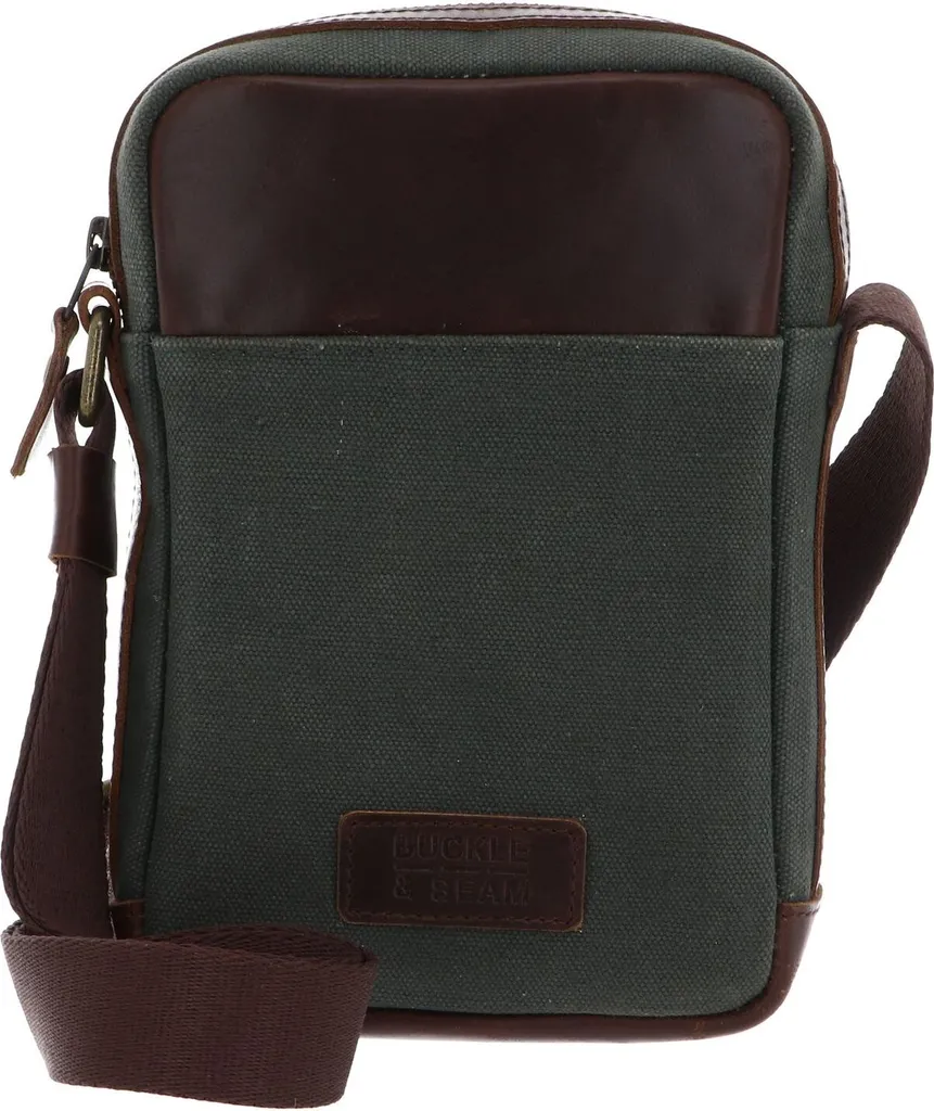 Sac à épaule bandoulière en toile verte pour homme Runner Crossbody Bag