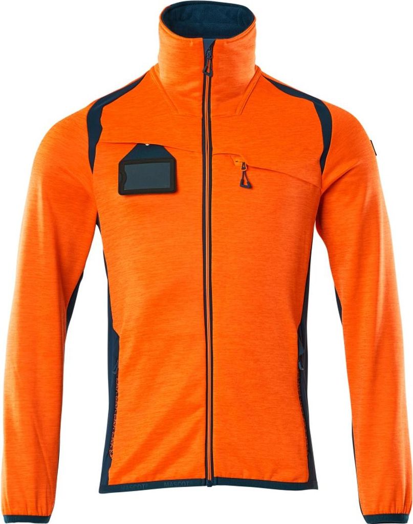 Mascot Fleecepullover mit Reißverschluss 19403 Gr. 4XL hi-vis orange/dunkelpetroleum