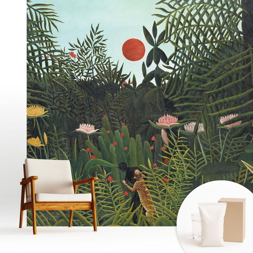 Fototapete - 250x250 cm - Tapete - Wandtapete - Wandbilder - Dekofolie - Tapete Folie - Wand - Dekoration - Wohnzimmer - Exotische Landschaft
