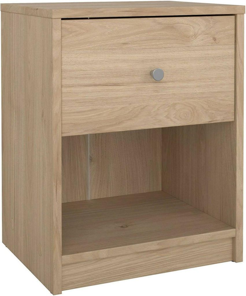 Nachttisch Kastri, Niedrige Kommode, Tisch, Multifunktionaler Nachttisch, 38x30 h48 cm, Eiche