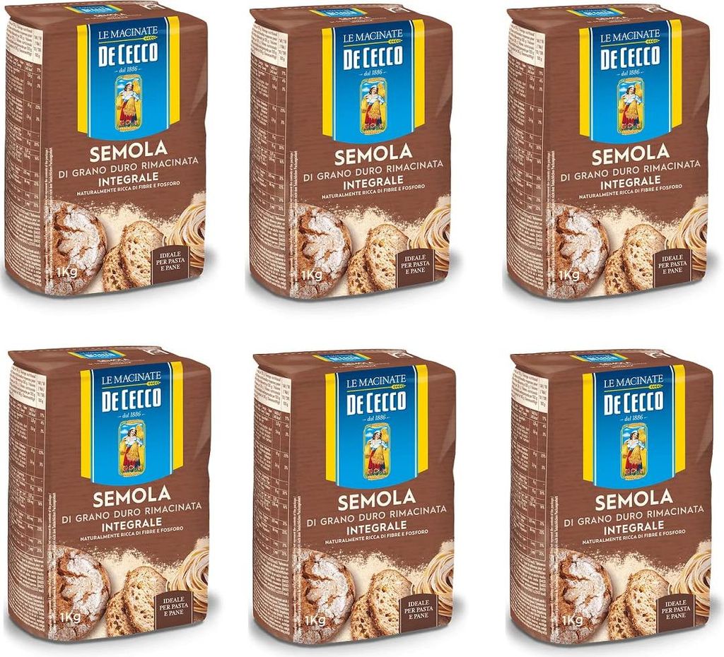 6x De Cecco Semola di Grano Duro Integrale Vollkorn Produktbild 