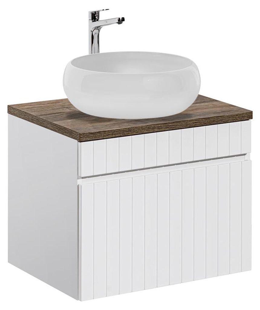 Waschtisch 60cm Zelie mit 1 Schublade, Weiß