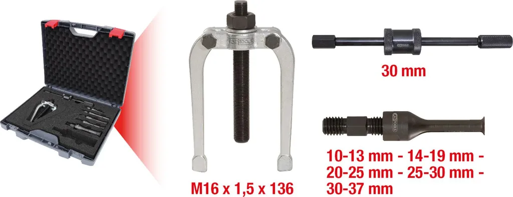 Comment extraire un roulement grippé ? Jeu d'extracteurs Ø 10-37mm pro