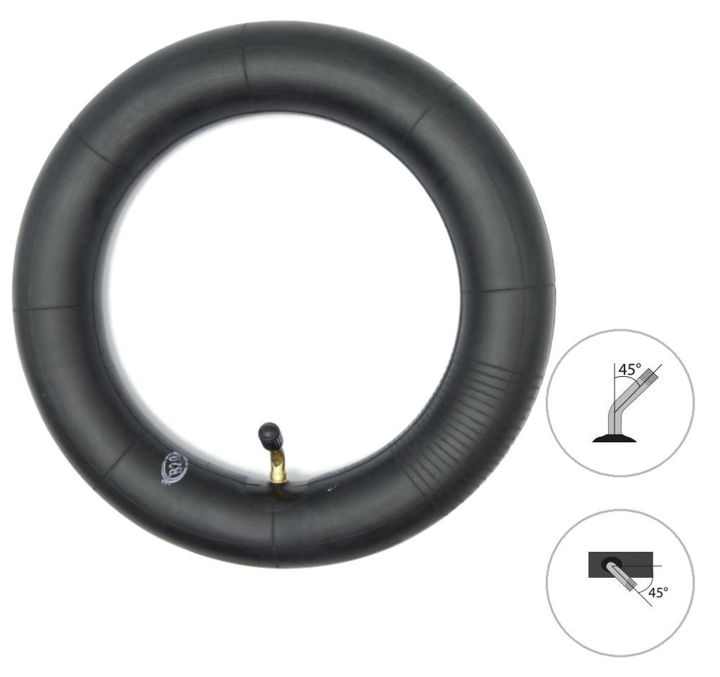 Schlauch 10x2,125 + Winkelventil für Xiaomi M365 Ninebot Produktbild 
