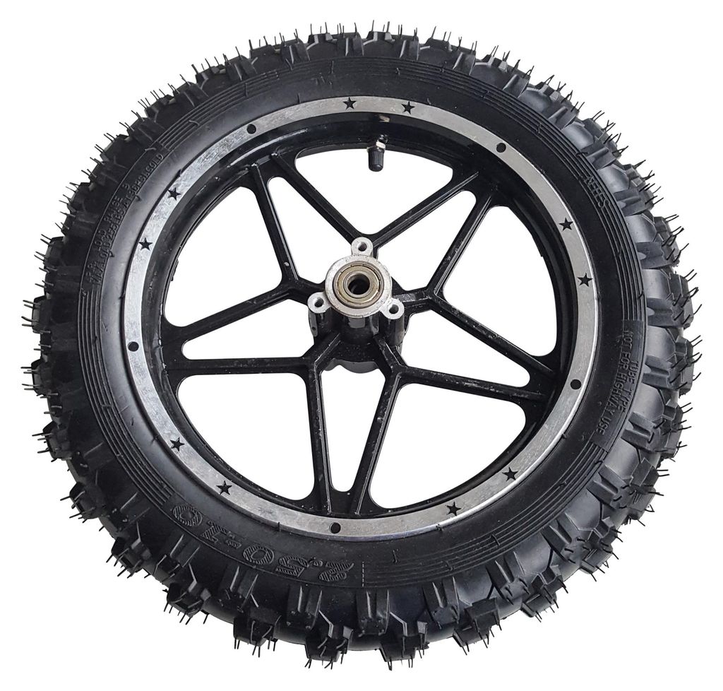 Vorderrad 2.50-10 Felge Reifen Schlauch Dirt Bike Motocross Crossreifen schwarz