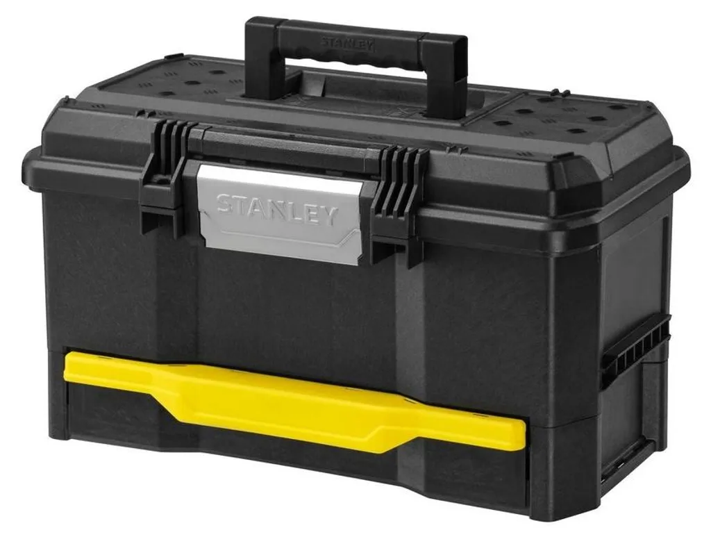 Boîte à outils Stanley One Touch AW2697 avec Ouverture Main Libre Noir